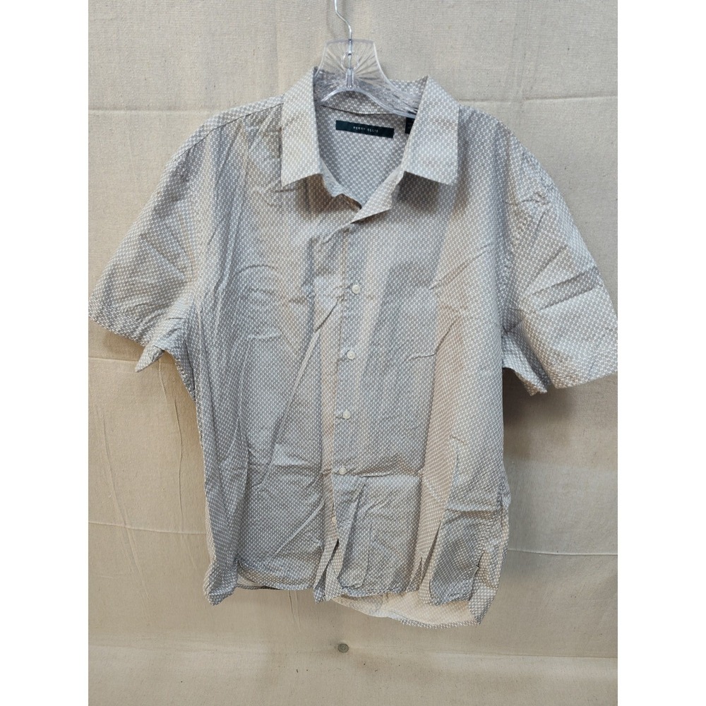 Perry Ellis Mens XL‎ Short Sleeve Button Down Shirt 100% Cotton Geometric Print